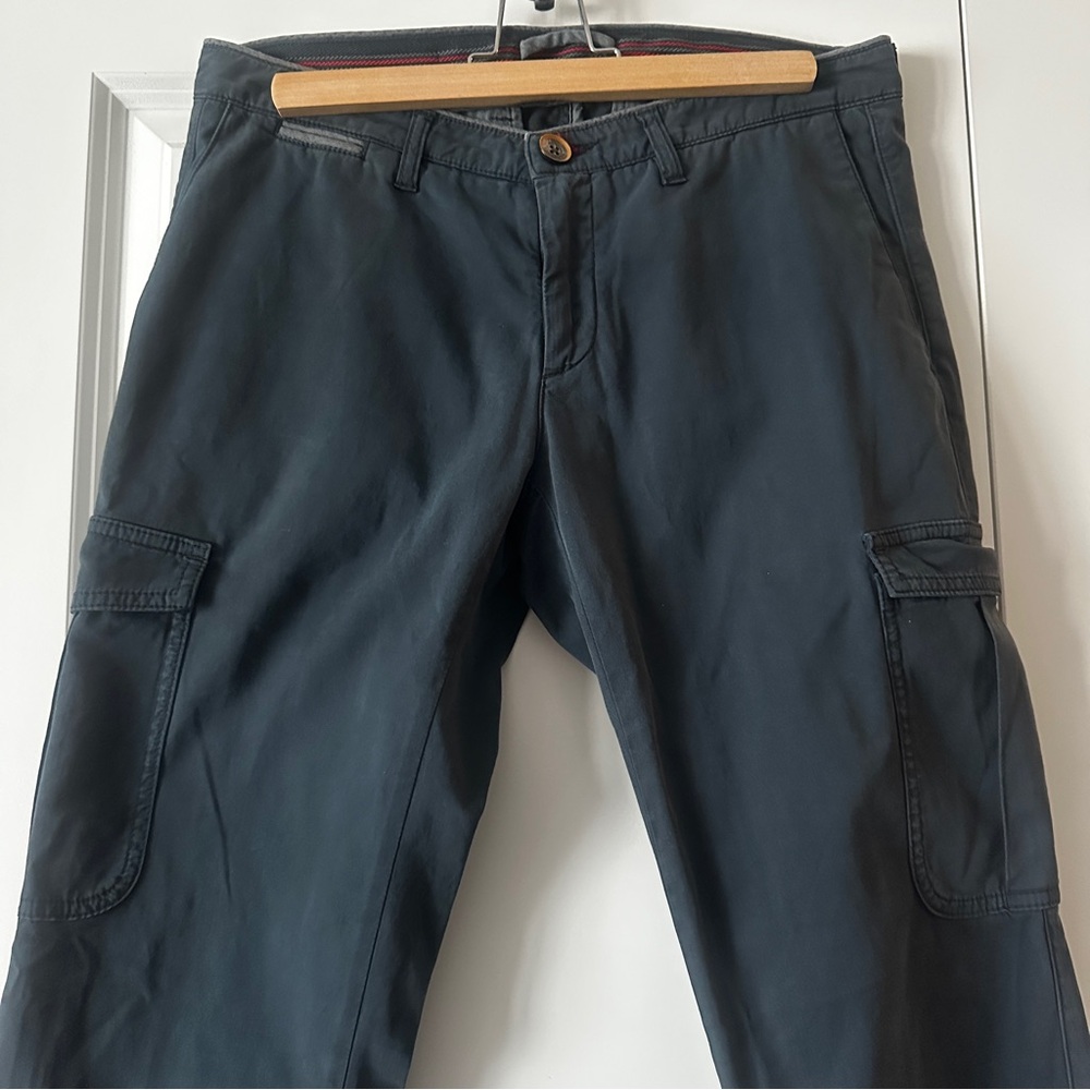 ELEVENTY MEN’S NAVY SLIM CARGO PANT
